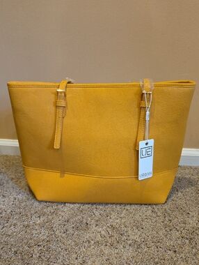 Urban Expressions Yellow Tote with Slim Shoulder Straps